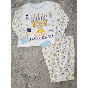 NEW Happy Hanukkah Pajamas Set Long Sleeve Top & Pants Celebration Women's XXL